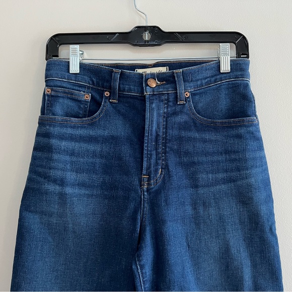 Madewell The Perfect Vintage Wide-Leg Jean, Pipestone Med Dark Blue Wash, 26 - Picture 4 of 13